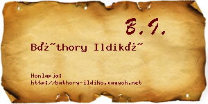 Báthory Ildikó névjegykártya