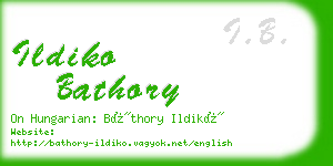 ildiko bathory business card